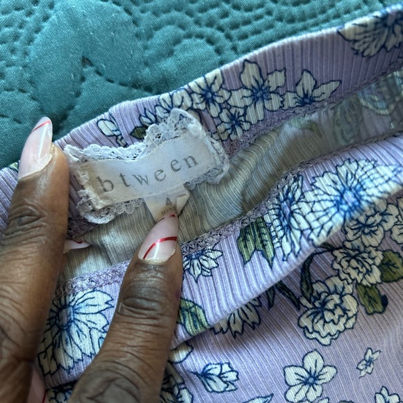 btween - Girl’s Floral Matching Set in Lavender and Blue - Picture 7 of 8